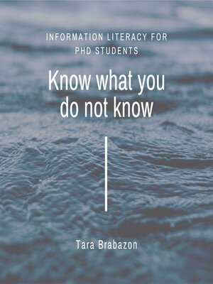 cover image of Know what you do not know